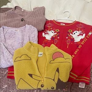 Bundle of 4 adorable girls size 10-12 sweaters!